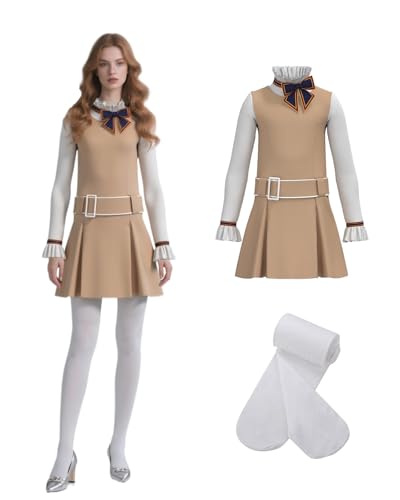 Koongso Damen Gruseliger Horrorfilm Megan Kostüm, Erwachsene Megan Puppe Kleid Schuluniform Cosplay Outfit Komplettes Set mit Hemd Gürtel Socken für Halloween Party Koongso Damen Gruseliger Horrorfilm Megan Kostüm, Erwachsene Megan Puppe Kleid Schuluniform Cosplay Outfit Komplettes Set mit Hemd Gürtel Socken für Halloween Party von Koongso
