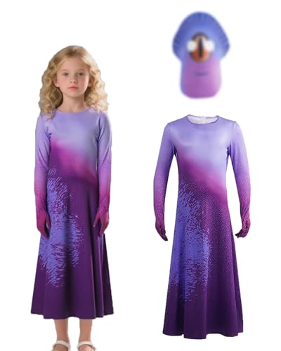 Koongso Elio Space Alien-Fisch-Kostüm für Kinder, Alien-Kreatur, Hallloween, Verkleidung, lila Fisch, Cosplay-Outfits mit Maske für Mädchen Koongso Elio Space Alien-Fisch-Kostüm für Kinder, Alien-Kreatur, Hallloween, Verkleidung, lila Fisch, Cosplay-Outfits mit Maske für Mädchen von Koongso