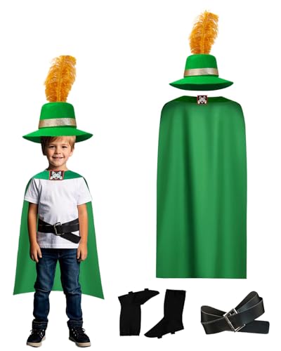 Koongso Kater und Stiefel Kostüm-Set – Umhang, Hut, Gürtel und Stiefel, Buchfigur, Meister-Katzen-Kostüm, Halloween-Outfit für Kinder, Räuber-Piratenkostüm Koongso Kater und Stiefel Kostüm-Set – Umhang, Hut, Gürtel und Stiefel, Buchfigur, Meister-Katzen-Kostüm, Halloween-Outfit für Kinder, Räuber-Piratenkostüm von Koongso