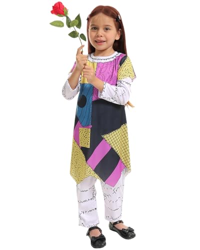 Koongso Kinder Mädchen Albtraum Weihnachten Sally Fancy Dress Up Sally Rollenspiel Outfit Anzug Klassischer Overall und Kleid Set für Kind Karneval Schule Party Bühnenaufführung Koongso Kinder Mädchen Albtraum Weihnachten Sally Fancy Dress Up Sally Rollenspiel Outfit Anzug Klassischer Overall und Kleid Set für Kind Karneval Schule Party Bühnenaufführung von Koongso