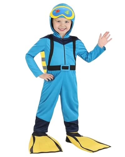Koongso Kinder-Taucher-Kostüm, Tiefseetaucher-Outfit, Spielsets, blauer Tauch-Overall, Halloween, Bühnenverkleidung, Karrieretag-Kostüm für Jungen und Mädchen Koongso Kinder-Taucher-Kostüm, Tiefseetaucher-Outfit, Spielsets, blauer Tauch-Overall, Halloween, Bühnenverkleidung, Karrieretag-Kostüm für Jungen und Mädchen von Koongso