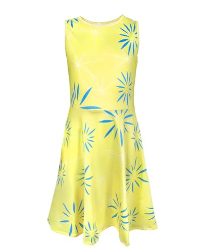 Koongso Lässiges ärmelloses gelbes Kleid für Damen und Mädchen, für Erwachsene, Kinder, Freuden-Kostüm, Halloween-Party, Freuden-Outfit Koongso Lässiges ärmelloses gelbes Kleid für Damen und Mädchen, für Erwachsene, Kinder, Freuden-Kostüm, Halloween-Party, Freuden-Outfit von Koongso