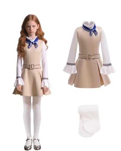 Koongso Megan-Kostüm für Kinder, Gruseliges Horrorfilm-Kostüm, Megan-Puppenkleid, Schuluniform, Cosplay-Outfit, komplettes Set mit Hemd, Gürtel, Socken für Geburtstag, Halloween Koongso Megan-Kostüm für Kinder, Gruseliges Horrorfilm-Kostüm, Megan-Puppenkleid, Schuluniform, Cosplay-Outfit, komplettes Set mit Hemd, Gürtel, Socken für Geburtstag, Halloween von Koongso
