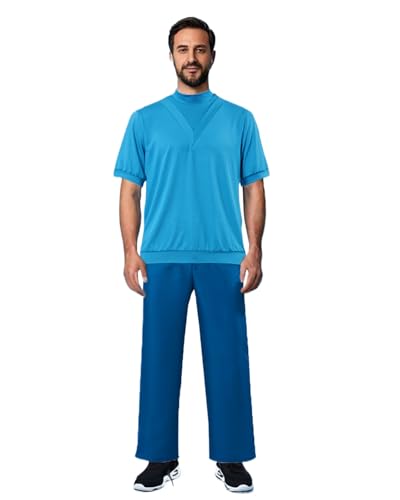Koongso Steve Kostüm für Erwachsene, kurzärmelig, blaue T-Shirts und Hosen, Spielfilm-inspiriertes Kostüm, Handwerker, Steve Koongso Steve Kostüm für Erwachsene, kurzärmelig, blaue T-Shirts und Hosen, Spielfilm-inspiriertes Kostüm, Handwerker, Steve von Koongso