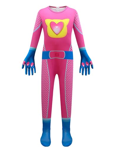 Koongso Super-Kätzchen-Kostüm für Kinder, Cartoon-Kätzchen, Overall und Maske für Jungen und Mädchen, Halloween, Geburtstagsparty, Kostüm-Set, Schulaufführungsoutfit Koongso Super-Kätzchen-Kostüm für Kinder, Cartoon-Kätzchen, Overall und Maske für Jungen und Mädchen, Halloween, Geburtstagsparty, Kostüm-Set, Schulaufführungsoutfit von Koongso