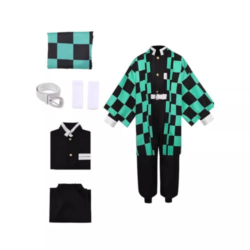 Koongso Tanjirou Anime-Cosplay-Kostüm für Kinder, Jungen, Tanjirou, Kimono, Uniform-Outfit, Halloween-Kostüm, Rollenspiel, komplettes Set Koongso Tanjirou Anime-Cosplay-Kostüm für Kinder, Jungen, Tanjirou, Kimono, Uniform-Outfit, Halloween-Kostüm, Rollenspiel, komplettes Set von Koongso