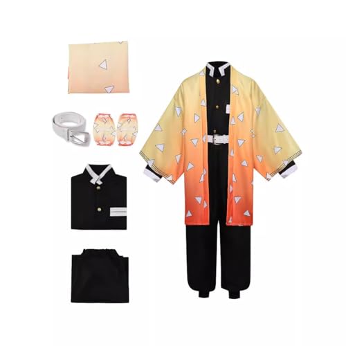 Koongso Zenitsu Anime-Cosplay-Kostüm für Erwachsene, Zenitsu-Kimono, Cosplay-Outfit, Anime-Uniform-Zubehör Koongso Zenitsu Anime-Cosplay-Kostüm für Erwachsene, Zenitsu-Kimono, Cosplay-Outfit, Anime-Uniform-Zubehör von Koongso
