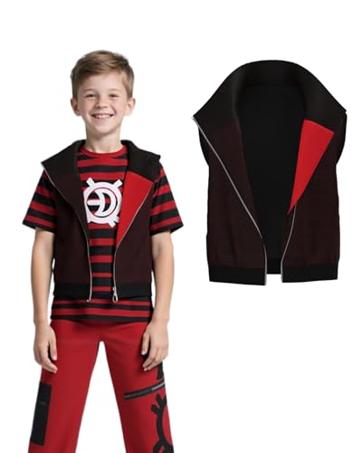 Koongso Zombies Victor Kostüm für Kinder, Jungen, Halloween, Vampire, Cosplay, Uniform, Victor Punk, Weste, Jacke, Gothic, Rock-Roll-Weste Koongso Zombies Victor Kostüm für Kinder, Jungen, Halloween, Vampire, Cosplay, Uniform, Victor Punk, Weste, Jacke, Gothic, Rock-Roll-Weste von Koongso