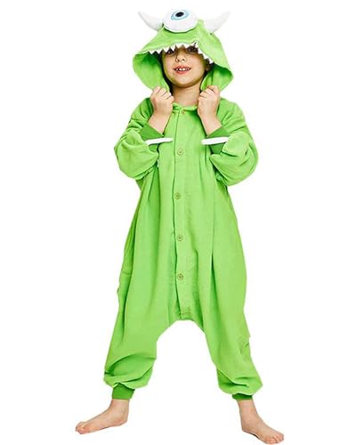 Mike Wazowski Tier-Einteiler, Unisex, Kinder, Monster, Mr.Q, Grün, mit Kapuze, Nachtwäsche, Jumpsuit, Halloween, Weihnachten, Party, Kostüm, Homewear für Jungen und Mädchen Mike Wazowski Tier-Einteiler, Unisex, Kinder, Monster, Mr.Q, Grün, mit Kapuze, Nachtwäsche, Jumpsuit, Halloween, Weihnachten, Party, Kostüm, Homewear für Jungen und Mädchen von Koongso