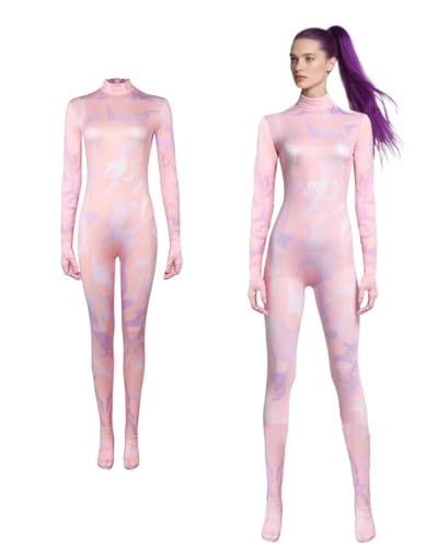 Rumi-Kostüm für Damen und Mädchen, Kpop Idol, buntes Dämonenmuster, Rumi-Bühnenoutfits, Skinny Catsuit, Halloween, Party, Karneval, Bodysuit, Einteiler Rumi-Kostüm für Damen und Mädchen, Kpop Idol, buntes Dämonenmuster, Rumi-Bühnenoutfits, Skinny Catsuit, Halloween, Party, Karneval, Bodysuit, Einteiler von Koongso