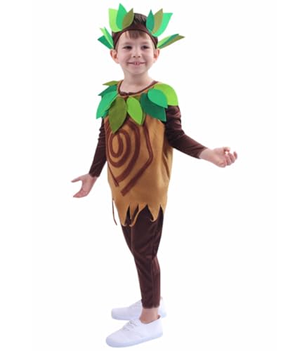 Uni-Baum-Kostüm, Waldpflanze, Weste, Overall mit Blättern, Kopfbedeckung, Kinderspiel-Outfits für Schule, Bühne, Aufführung, Kindertag, Festival, Party Uni-Baum-Kostüm, Waldpflanze, Weste, Overall mit Blättern, Kopfbedeckung, Kinderspiel-Outfits für Schule, Bühne, Aufführung, Kindertag, Festival, Party von Koongso