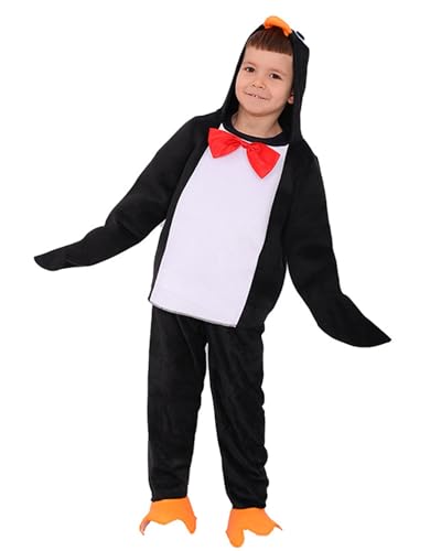 Unisex-Pinguin-Kostüm für Kinder, niedlicher schwarzer Pinguin, Oberteil und Hose, Halloween, Weihnachten, Party, Kostüm, Bühnenfoto-Outfit, Requisiten für Kinder Unisex-Pinguin-Kostüm für Kinder, niedlicher schwarzer Pinguin, Oberteil und Hose, Halloween, Weihnachten, Party, Kostüm, Bühnenfoto-Outfit, Requisiten für Kinder von Koongso