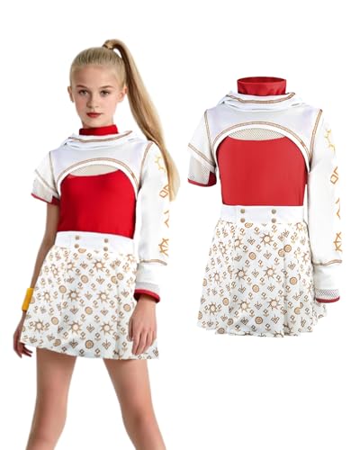 Zombies Mädchenkostüm, Nova-Daywalker-Cosplay-Outfits – Netz-Top-Kapuzenmantel und Rock, Halloween-Cheerleader-Kostüm, 3-teiliges Uniformen Zombies Mädchenkostüm, Nova-Daywalker-Cosplay-Outfits – Netz-Top-Kapuzenmantel und Rock, Halloween-Cheerleader-Kostüm, 3-teiliges Uniformen von Koongso