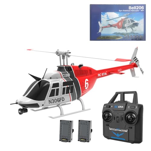 C138 RC Hubschrauber mit Kamera, 1/30 2.4G 6CH 6G/3D Flips Ferngesteuerter Militär Helikopter Flugzeug Spielzeug mit 6-Achsen-Gyro, Altitude Hold Und Optischer Flusspositionierung (Rot (2 Batterien)) von Kopeetechy