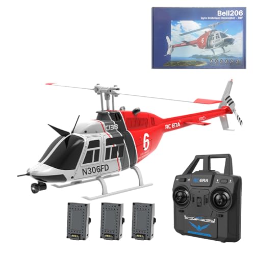 C138 RC Hubschrauber mit Kamera, 1/30 2.4G 6CH 6G/3D Flips Ferngesteuerter Militär Helikopter Flugzeug Spielzeug mit 6-Achsen-Gyro, Altitude Hold Und Optischer Flusspositionierung (Rot (3 Batterien)) von Kopeetechy