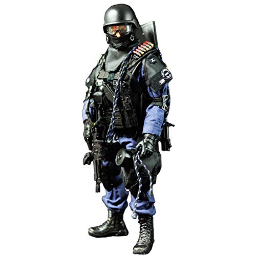Kopeetechy 1/6 Soldat Modell, 12 Zoll SWAT Spezielle Polizei Soldat Actionfigur Modell Spielzeug Figuren Zubehör von Kopeetechy
