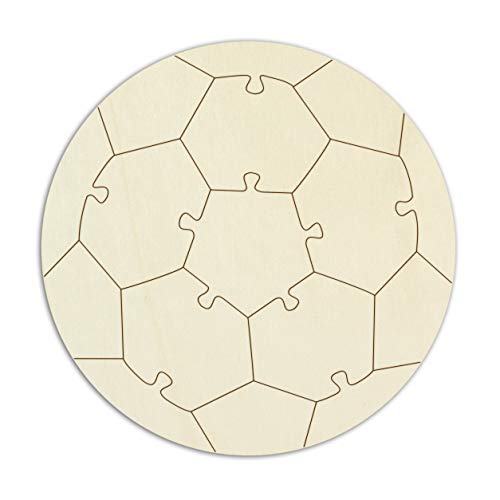 Holzpuzzle „Fußball“ selbst gestalten und bemalen - 16 Teile, Ø 29 cm - personalisierbares Puzzle aus Holz in Form eines Fußballs Holzpuzzle „Fußball“ selbst gestalten und bemalen - 16 Teile, Ø 29 cm - personalisierbares Puzzle aus Holz in Form eines Fußballs von Kopierladen Karnath GmbH