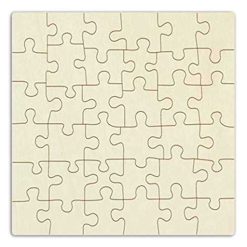 Holz-Puzzle zum Selbstgestalten und verzieren - 36 Teile, ca. 29 x 29 cm - personalisierbares Puzzle aus Schichtholz Holz-Puzzle zum Selbstgestalten und verzieren - 36 Teile, ca. 29 x 29 cm - personalisierbares Puzzle aus Schichtholz von Kopierladen Karnath GmbH