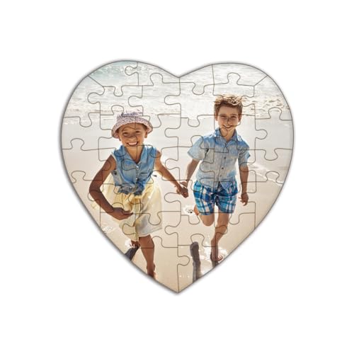 Personalisierbares Fotopuzzle aus Holz in Herz-Form - 34 Teile, 28 x 28 cm - mit eigenen Bildern und Texten gestalten - optional mit Geschenkbox Personalisierbares Fotopuzzle aus Holz in Herz-Form - 34 Teile, 28 x 28 cm - mit eigenen Bildern und Texten gestalten - optional mit Geschenkbox von Kopierladen Karnath GmbH