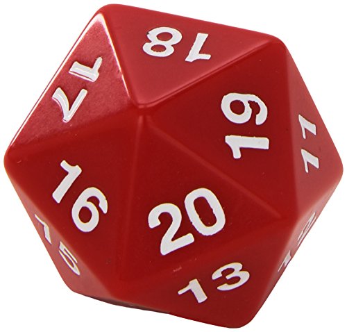 Koplow Games 14800 - W20 Countdown Würfel, 55 mm, rot von Koplow Games