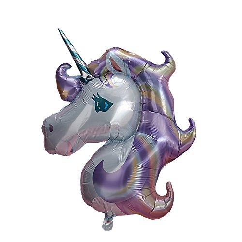 Folienballon Einhorn lila 100 cm - Deko Luftballon Geburstage Unicorn Party Mädchen Kindergeburtstag Set Kinder Helium Ballon XXL Kindergeburtstag Junge Helium Rosa Pink Einhornluftballon Luftballons von Kopper-24