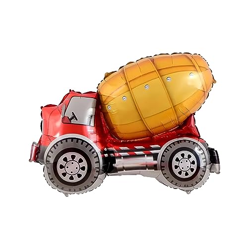 Folienballon Fahrzeug Motiv, Betonmischer Design, ca. 79,5 * 66 cm - Perfekt für Kindergeburtstage, Baustellen-Partys, Dekoration, Geschenke, Spielzeug, Helium oder Luftfüllung geeignet Folienballon Fahrzeug Motiv, Betonmischer Design, ca. 79,5 * 66 cm - Perfekt für Kindergeburtstage, Baustellen-Partys, Dekoration, Geschenke, Spielzeug, Helium oder Luftfüllung geeignet von Kopper-24