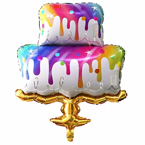 Folienballon Happy Birthday in Torte Regenbogen Design, Große 73 x 107 cm, Perfekt für Geburtstagsfeiern, Jubiläen, Dekorative Ballon für Innen- und Außenbereich, Leicht zu Befüllen, Wiederverwendbar Folienballon Happy Birthday in Torte Regenbogen Design, Große 73 x 107 cm, Perfekt für Geburtstagsfeiern, Jubiläen, Dekorative Ballon für Innen- und Außenbereich, Leicht zu Befüllen, Wiederverwendbar von Kopper-24