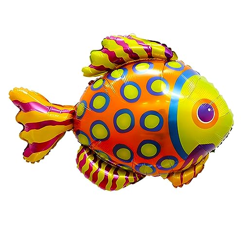 Folienballon Tier, Bunter Fisch, ca. 82 * 69 cm, Tolle Dekoration für Kindergeburtstage, Meeresthemenpartys, Einfach zu Befüllen Folienballon Tier, Bunter Fisch, ca. 82 * 69 cm, Tolle Dekoration für Kindergeburtstage, Meeresthemenpartys, Einfach zu Befüllen von Kopper-24