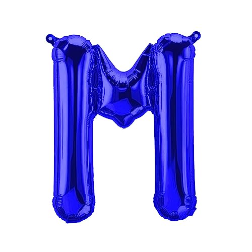Folienballons Buchstaben Blau - 40/80/100 cm für Geburtstag Hochzeit Party Dekoration Happy Birthday JGA Geschenk Luftballon Abschluss Riesenballon ABI groß XXL klein mini Rosa Jungen 40 cm - M) von Kopper-24