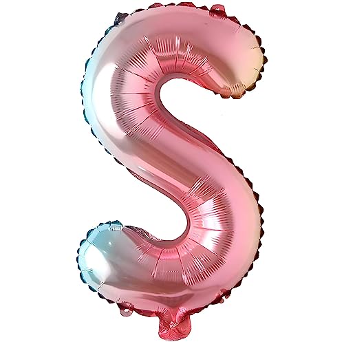 Folienballons Buchstaben Bunt Regenbogenfarben - 40 cm für Geburtstag Hochzeit Party Dekoration Happy Birthday JGA Geschenk Luftballon Abschluss ABI groß XXL klein Mädchen Jungen (40 cm - S) von Kopper-24