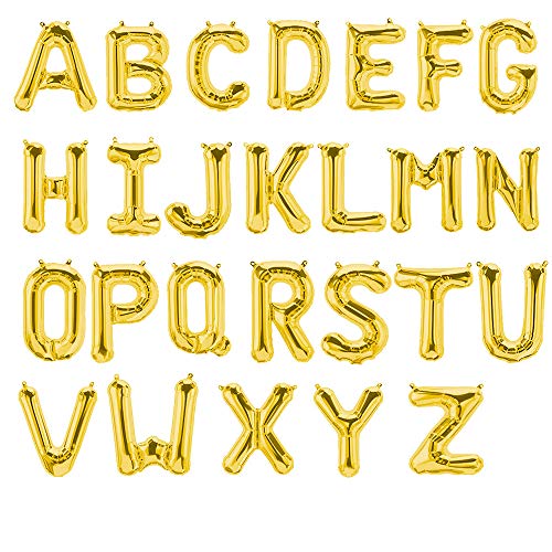 Folienballons Buchstaben Gold - 40 / 80 / 100 cm - für Geburtstag Hochzeit Party Dekoration Happy Birthday JGA Geschenk Luftballon Abschluss Riesenballon ABI groß XXL klein mini ( Buchstabe Z 80 cm) von Kopper-24