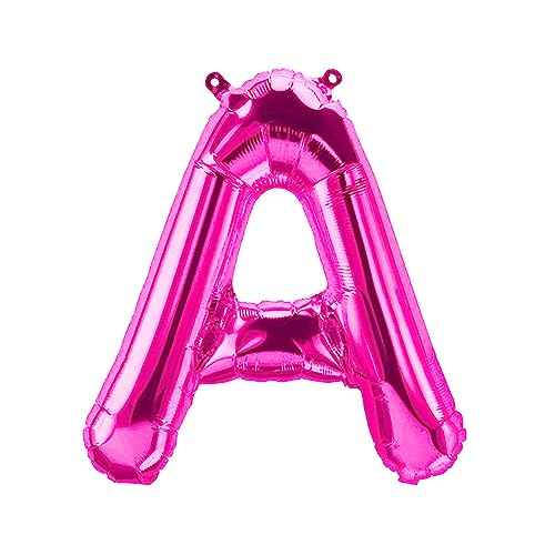 Folienballons Buchstaben Pink - 40/80/100 cm für Geburtstag Hochzeit Party Dekoration Happy Birthday JGA Geschenk Luftballon Abschluss Riesenballon ABI groß XXL klein mini Rosa Mädchen (40 cm - A) von Kopper-24