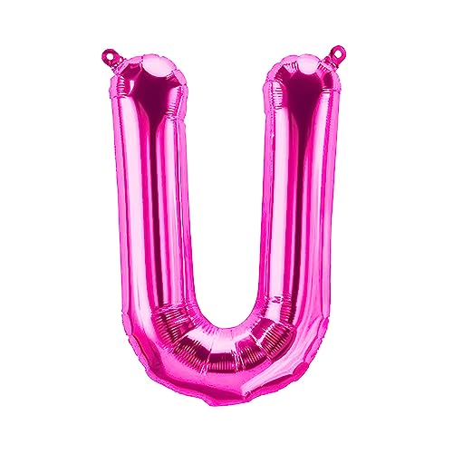 Folienballons Buchstaben Pink - 40/80/100 cm für Geburtstag Hochzeit Party Dekoration Happy Birthday JGA Geschenk Luftballon Abschluss Riesenballon ABI groß XXL klein mini Rosa Mädchen (40 cm - U) von Kopper-24