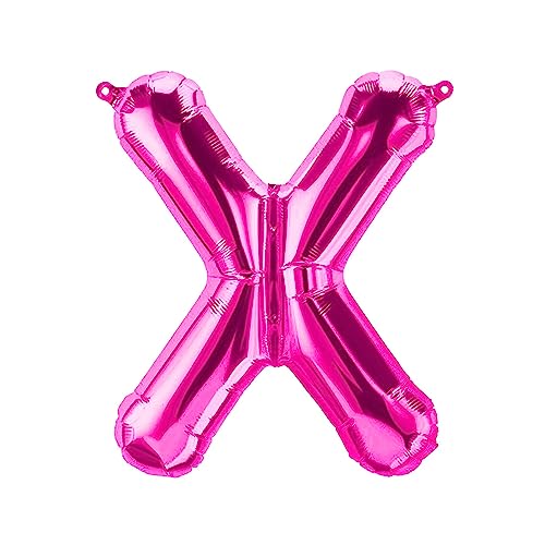 Folienballons Buchstaben Pink - 40/80/100 cm für Geburtstag Hochzeit Party Dekoration Happy Birthday JGA Geschenk Luftballon Abschluss Riesenballon ABI groß XXL klein mini Rosa Mädchen (40 cm - X) von Kopper-24
