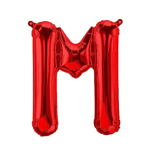 Folienballons Buchstaben Rot - 40/80/100 cm für Geburtstag Hochzeit Party Dekoration Happy Birthday JGA Geschenk Luftballon Abschluss Riesenballon ABI groß XXL klein Black Jungen (40 cm - M) von Kopper-24
