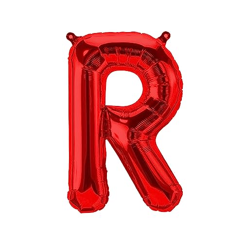 Folienballons Buchstaben Rot - 40/80/100 cm für Geburtstag Hochzeit Party Dekoration Happy Birthday JGA Geschenk Luftballon Abschluss Riesenballon ABI groß XXL klein Black Jungen (40 cm - R) von Kopper-24