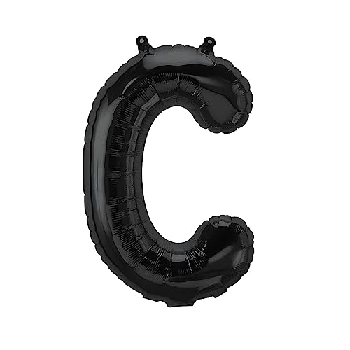Folienballons Buchstaben Schwarz - 40/80/100 cm für Geburtstag Hochzeit Party Dekoration Happy Birthday JGA Geschenk Luftballon Abschluss Riesenballon ABI groß XXL klein Black Jungen (40 cm - C) von Kopper-24
