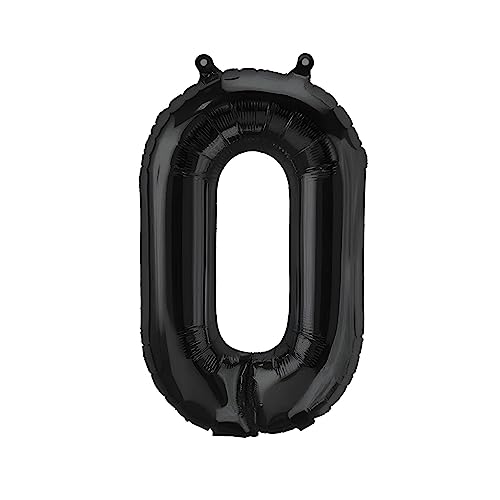 Folienballons Buchstaben Schwarz - 40/80/100 cm für Geburtstag Hochzeit Party Dekoration Happy Birthday JGA Geschenk Luftballon Abschluss Riesenballon ABI groß XXL klein Black Jungen (40 cm - O) von Kopper-24