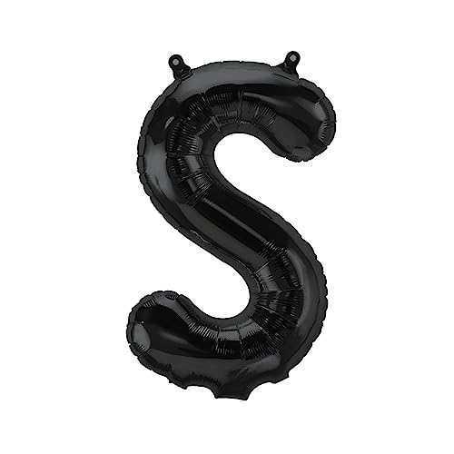 Folienballons Buchstaben Schwarz - 40/80/100 cm für Geburtstag Hochzeit Party Dekoration Happy Birthday JGA Geschenk Luftballon Abschluss Riesenballon ABI groß XXL klein Black Jungen (40 cm - S) von Kopper-24