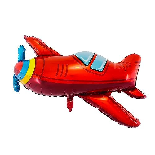 Großer Folienballon mit Fahrzeug Motiv, Attraktives Flugzeug Propellermaschine Design in Rot, Perfekt für Kindergeburtstage und Themenpartys, ca. 89 * 62 cm, Leicht zu Befüllen und Wiederverwendbar Großer Folienballon mit Fahrzeug Motiv, Attraktives Flugzeug Propellermaschine Design in Rot, Perfekt für Kindergeburtstage und Themenpartys, ca. 89 * 62 cm, Leicht zu Befüllen und Wiederverwendbar von Kopper-24