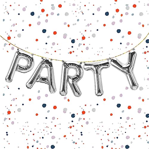Kopper-24 Folienballon-Set Party in Silber, 40 cm - Feiere mit Stil bei Geburtstagen, Events & Festen - Auffälliger Schriftzug für unvergessliche Partys Kopper-24 Folienballon-Set Party in Silber, 40 cm - Feiere mit Stil bei Geburtstagen, Events & Festen - Auffälliger Schriftzug für unvergessliche Partys von Kopper-24