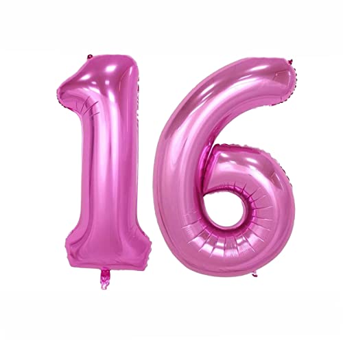 Kopper-24 Folienballon Zahl 16 Set; ca. 100 cm, pink - Helium geeignet - Luftballon XXL Nummer Riesen Ballon Zahlenballon Mädchen Junge Deko Riesenzahl Party Hochzeit Kindergeburtstag zum Geburtstag Kopper-24 Folienballon Zahl 16 Set; ca. 100 cm, pink - Helium geeignet - Luftballon XXL Nummer Riesen Ballon Zahlenballon Mädchen Junge Deko Riesenzahl Party Hochzeit Kindergeburtstag zum Geburtstag von Kopper-24