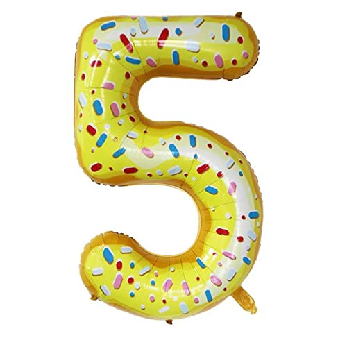 Kopper-24 Folienballon Zahl 5, ca. 100 cm, Donut - Helium geeignet - Luftballon XXL Nummer Riesen Ballon Zahlenballon Mädchen Junge Deko Riesenzahl Party Hochzeit Kindergeburtstag zum Geburtstag Kopper-24 Folienballon Zahl 5, ca. 100 cm, Donut - Helium geeignet - Luftballon XXL Nummer Riesen Ballon Zahlenballon Mädchen Junge Deko Riesenzahl Party Hochzeit Kindergeburtstag zum Geburtstag von Kopper-24