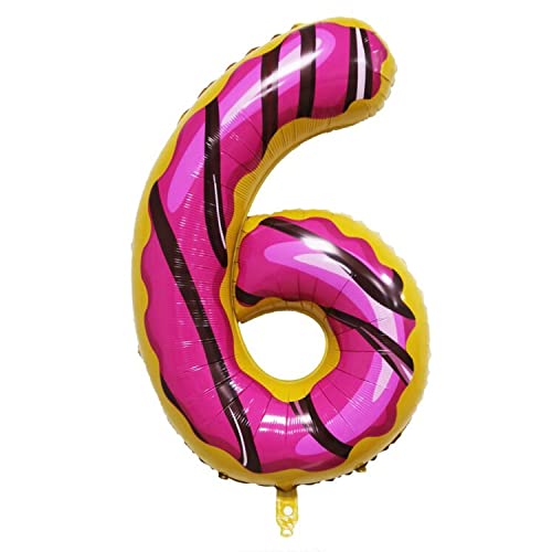Kopper-24 Folienballon Zahl 6, ca. 100 cm, Donut - Helium geeignet - Luftballon XXL Nummer Riesen Ballon Zahlenballon Mädchen Junge Deko Riesenzahl Party Hochzeit Kindergeburtstag zum Geburtstag Kopper-24 Folienballon Zahl 6, ca. 100 cm, Donut - Helium geeignet - Luftballon XXL Nummer Riesen Ballon Zahlenballon Mädchen Junge Deko Riesenzahl Party Hochzeit Kindergeburtstag zum Geburtstag von Kopper-24