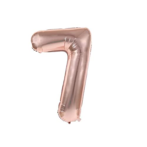 Kopper-24 Folienballon Zahl 7, ca. 80 cm, Rosegold, für Luftbefüllung - Luftballon XXL Nummer Riesen Ballon Zahlenballon Mädchen Junge Deko Riesenzahl Party Hochzeit Kindergeburtstag zum Geburtstag Kopper-24 Folienballon Zahl 7, ca. 80 cm, Rosegold, für Luftbefüllung - Luftballon XXL Nummer Riesen Ballon Zahlenballon Mädchen Junge Deko Riesenzahl Party Hochzeit Kindergeburtstag zum Geburtstag von Kopper-24