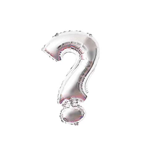 Kopper-24 Folienballons Buchstaben Silber - 40/80 / 100 cm - für Geburtstag Hochzeit Party Dekoration Happy Birthday JGA Geschenk Luftballon Abschluss ABI groß XXL klein mini (Fragezeichen ? 40 cm) von Kopper-24