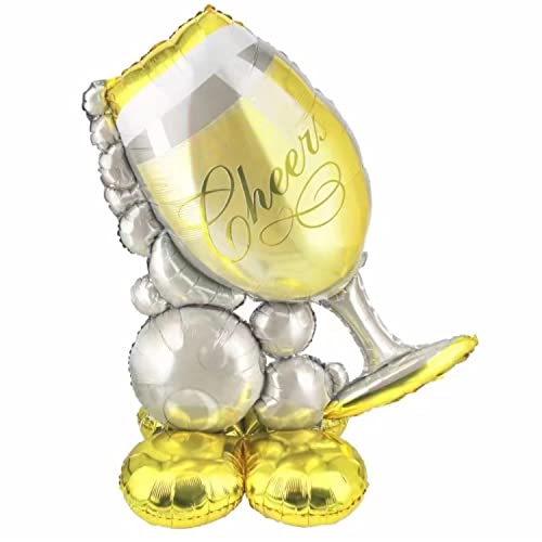 Riesiger Folienballon in Sektglas-Form Cheers, stehend mit Standfuß, 127 x 97 cm - Perfekt für Geburtstage, Hochzeiten, Jubiläen, Silvesterpartys und Feierlichkeiten aller Art Riesiger Folienballon in Sektglas-Form Cheers, stehend mit Standfuß, 127 x 97 cm - Perfekt für Geburtstage, Hochzeiten, Jubiläen, Silvesterpartys und Feierlichkeiten aller Art von Kopper-24