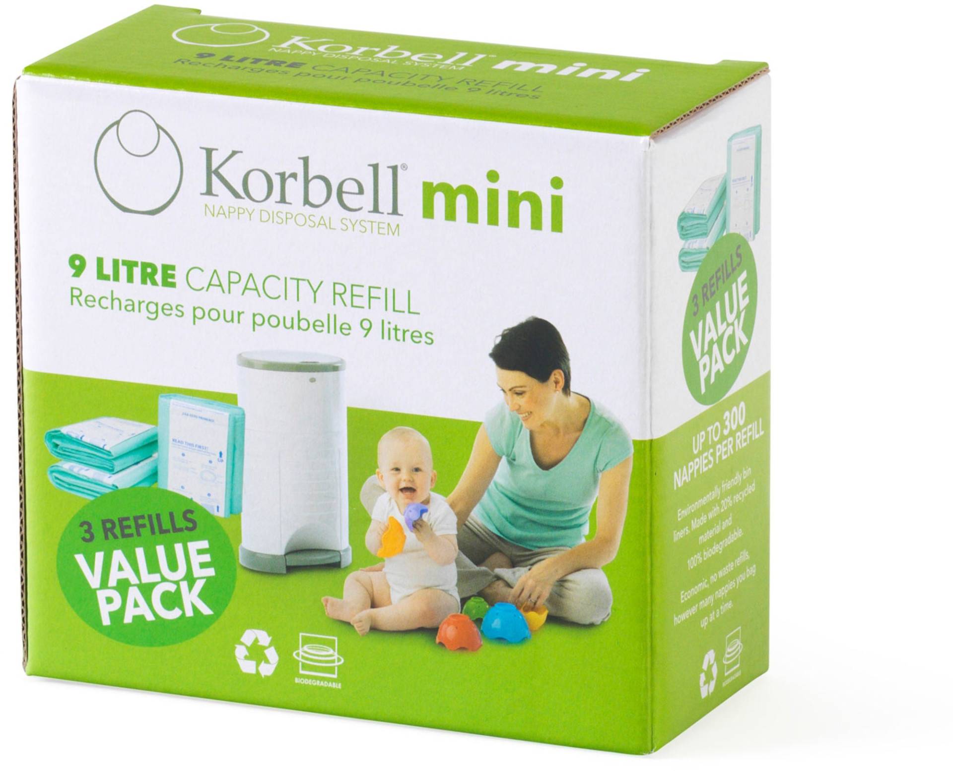 Korbell Mini Refill Windeleimer 3er-Pack Korbell Mini Refill Windeleimer 3er-Pack von Korbell