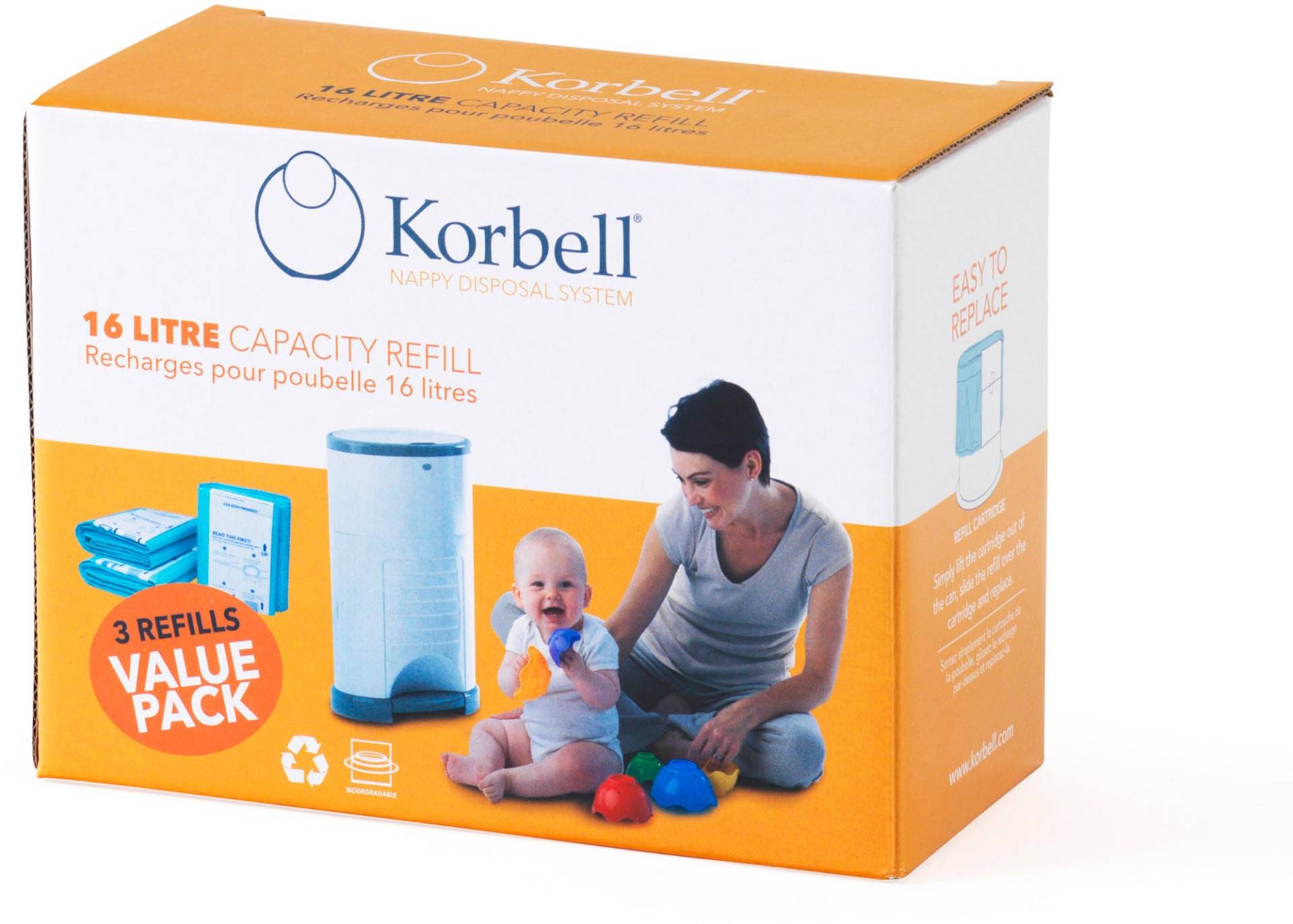 Korbell Refill Windeleimer 3er-Pack Korbell Refill Windeleimer 3er-Pack von Korbell