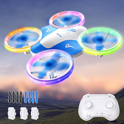 Korffe Mini Drohne für Kinder Spielzeug ab 6 7 8 9 10+ Jahre Jungen,RC Flugzeug Spielzeug Drone für Kinder und Anfänger mit LED Lichter Indoor & Outdoor Geschenke für Jungen und Mädchen Korffe Mini Drohne für Kinder Spielzeug ab 6 7 8 9 10+ Jahre Jungen,RC Flugzeug Spielzeug Drone für Kinder und Anfänger mit LED Lichter Indoor & Outdoor Geschenke für Jungen und Mädchen von Korffe